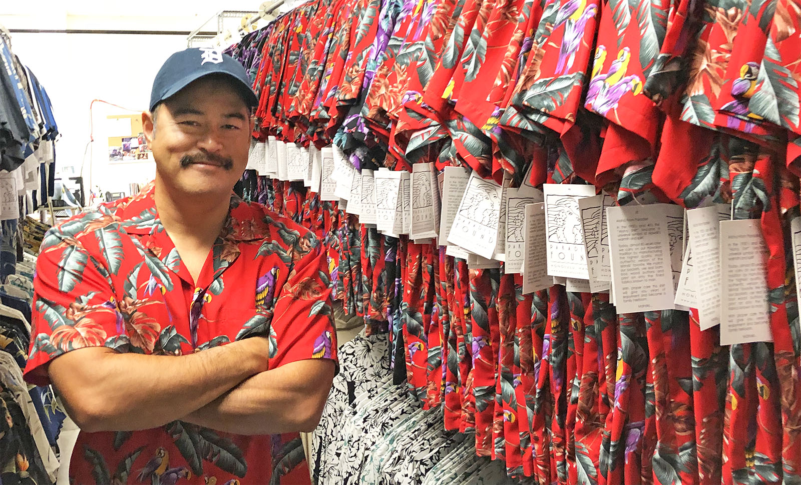 Men's Hawaiian Shirt Aloha Shirt S Hibiscus Red 