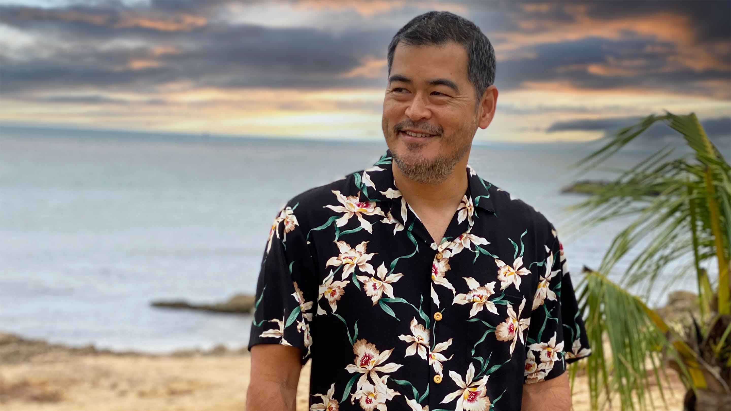 mele pink hawaiian rayon shirt