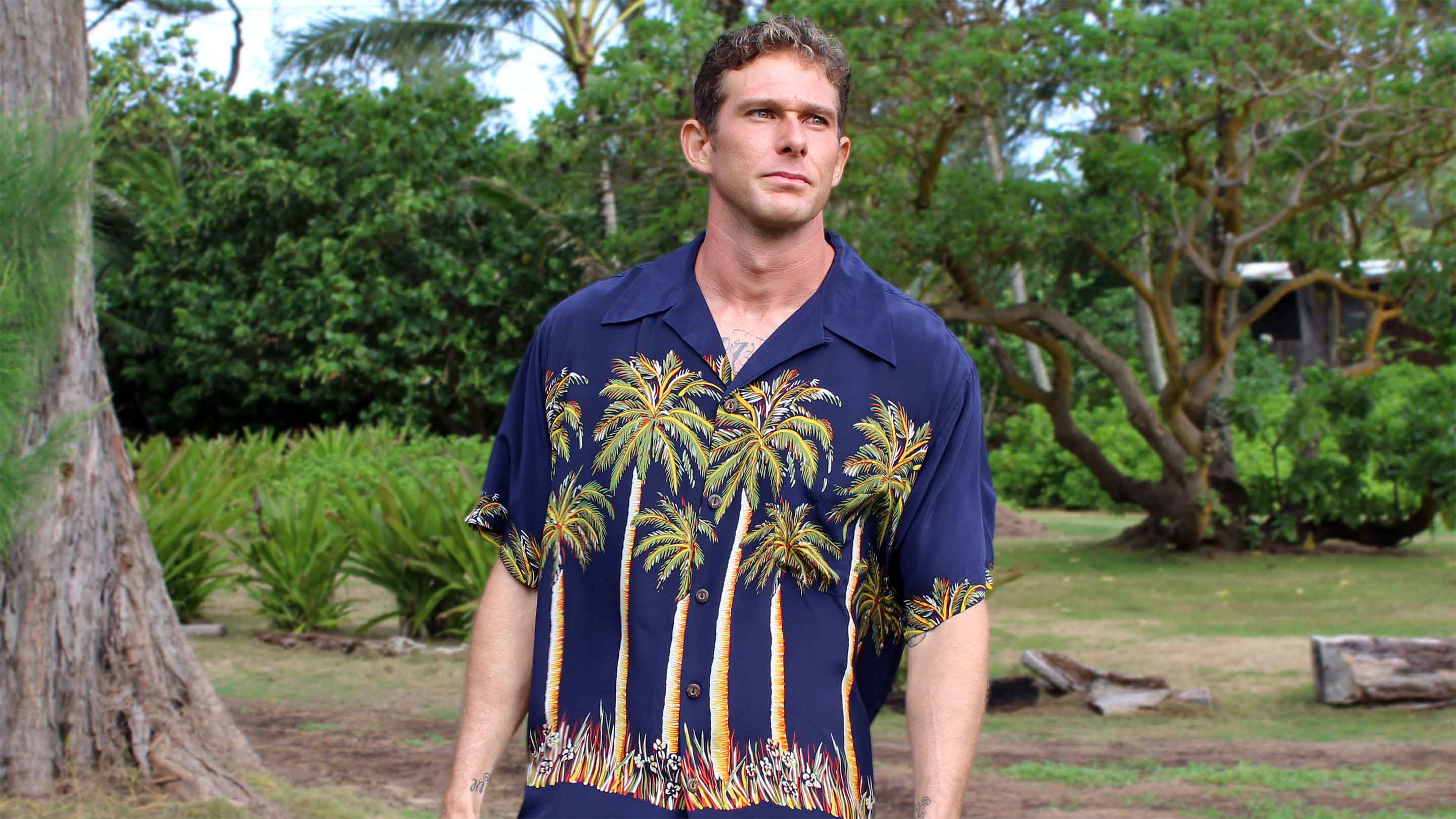 Avanti-Men's Silk Short Sleeve Classic Fit Tropical Hawaiian Aloha