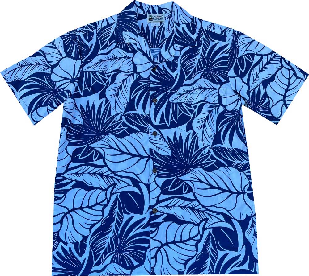 Island Harmony Navy Hawaiian Shirt