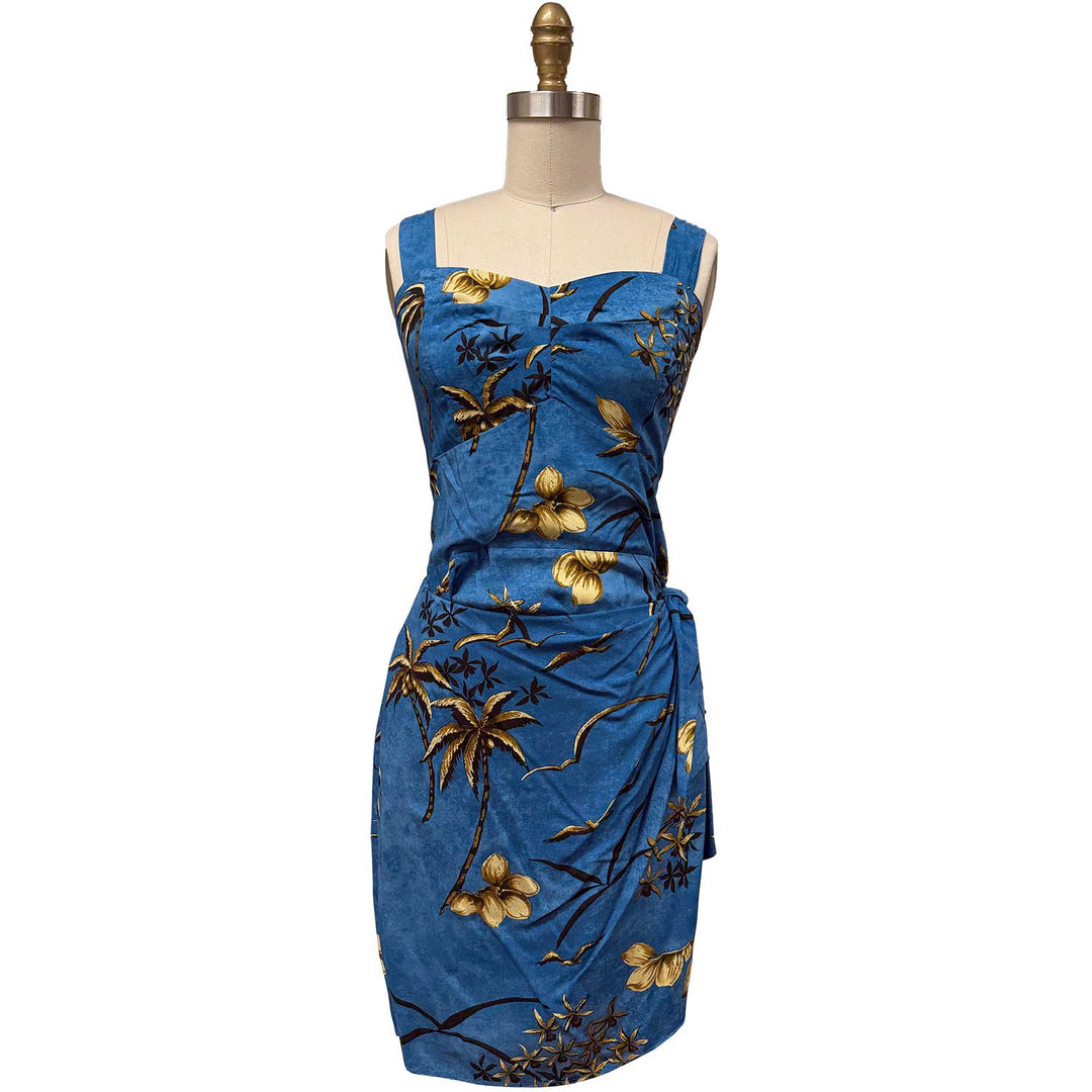 Oasis Palms Sarong Dress - Cool Water