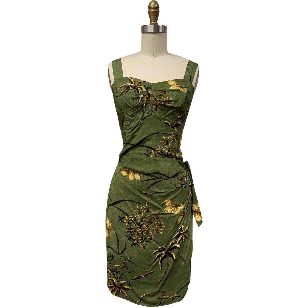 Oasis Palms Sarong Dress - Moss