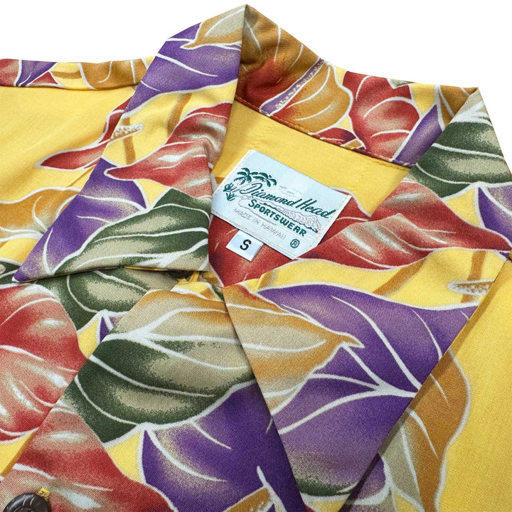 Retro Anthurium Panel - Faded Sun Hawaiian Shirt