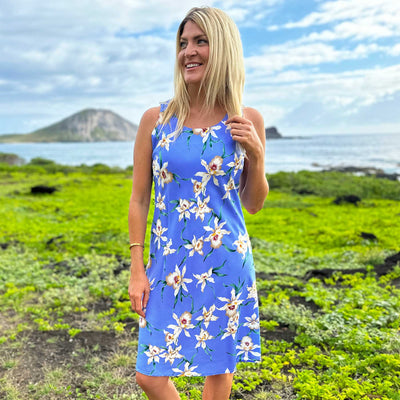 Star Orchid Periwinkle Tank Dress