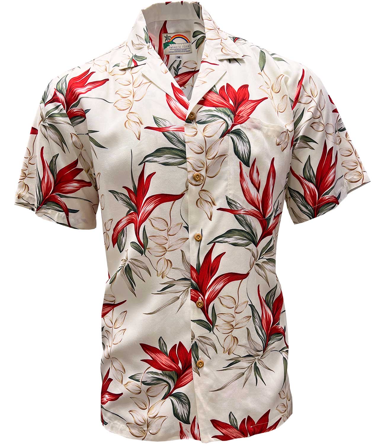 Rayon Heliconia Hawaiian Shirt