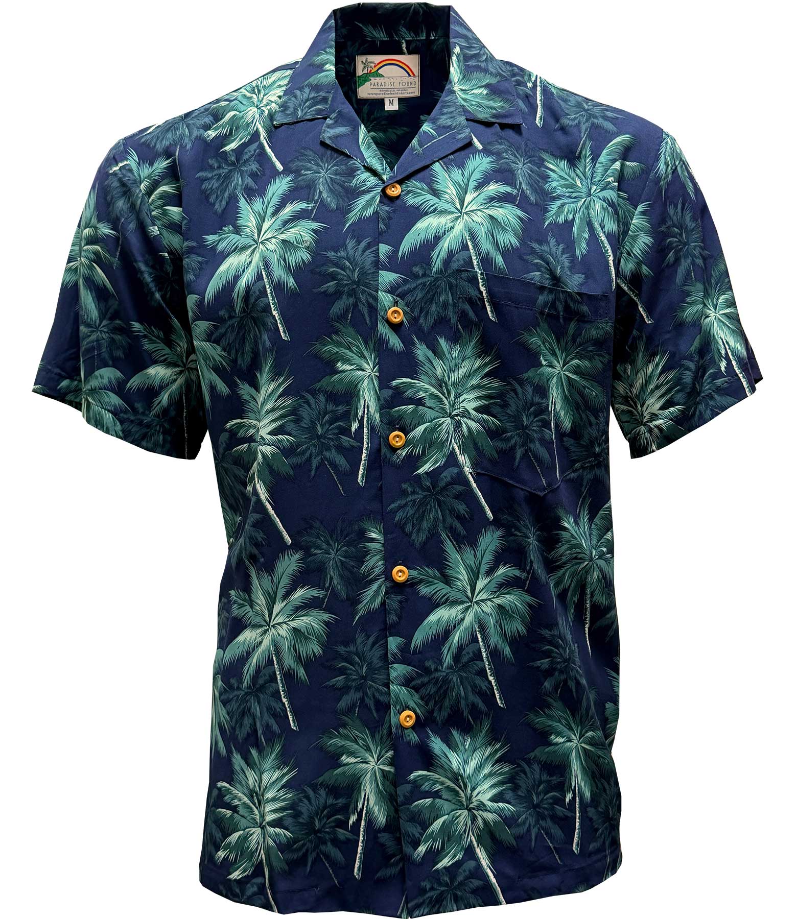 Paradise Found Palm Grove Aloha Shirt - Starlit Night