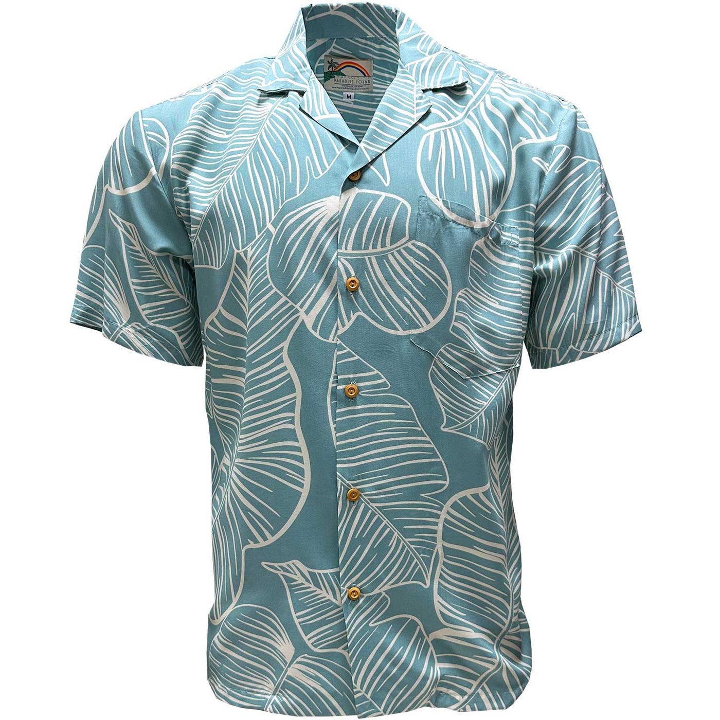 Taro Leaf Aqua Hawaiian Shirt