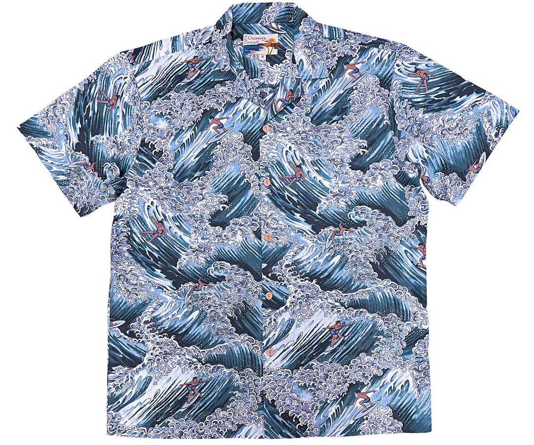 Surfer Gray Hawaiian Shirt