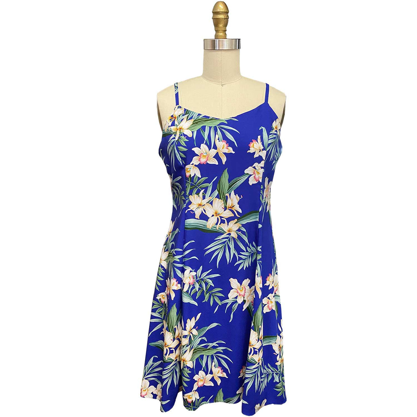 Ginger Orchid Royal Spaghetti Dress