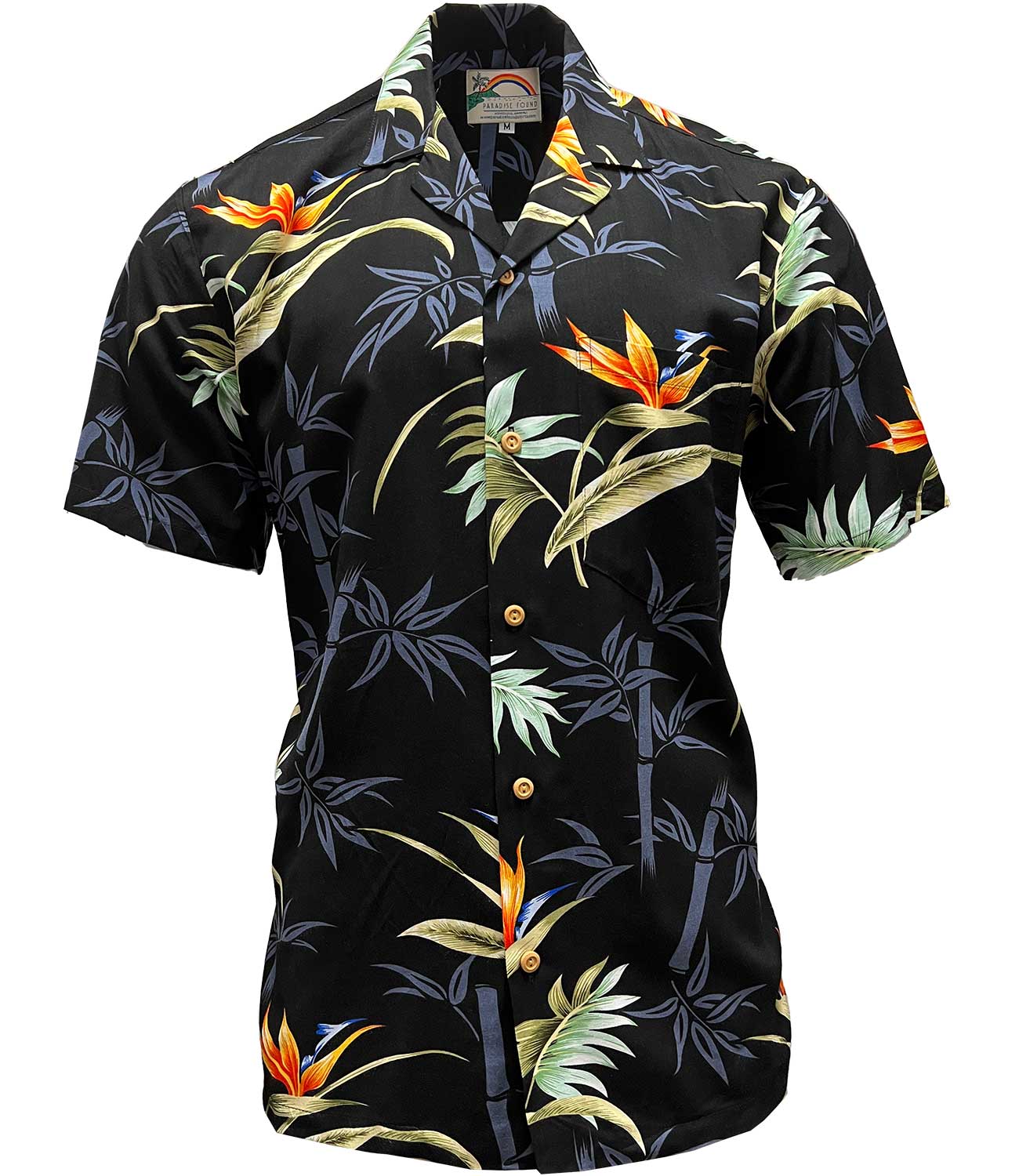 Bamboo Paradise Black Hawaiian Shirt X-Large