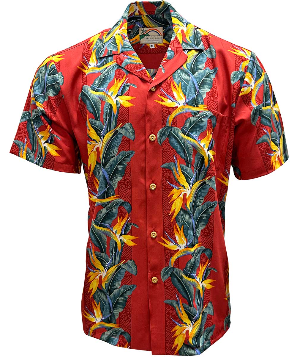 Paradise Found Watercolor Hibiscus Red Hawaiian Shirt