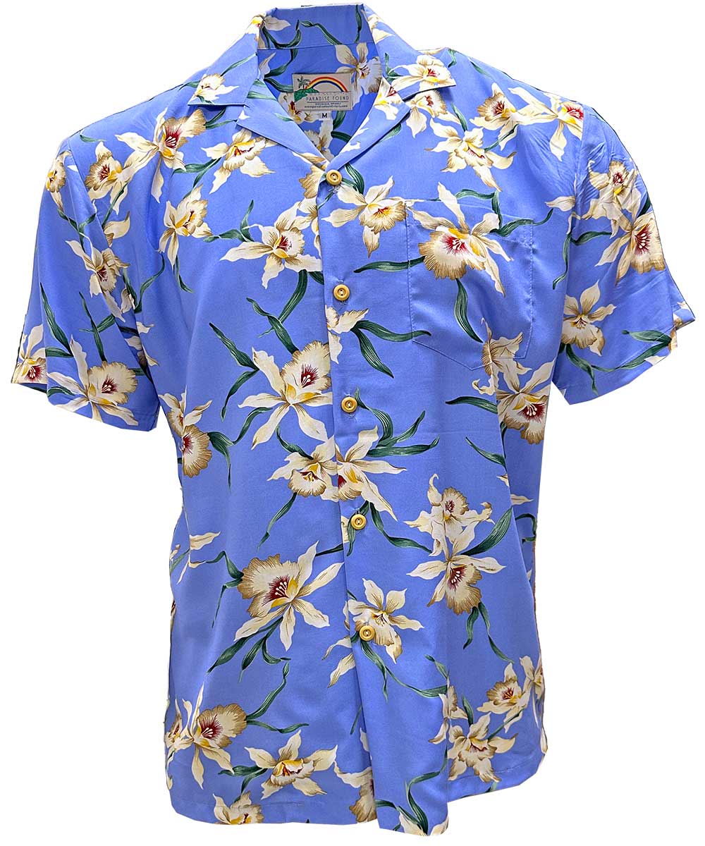 Paradise Found Ohia Navy Hawaiian Shirt