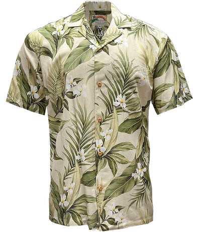 Paradise Found White Ginger Khaki Hawaiian Shirt | AlohaFunWear.com