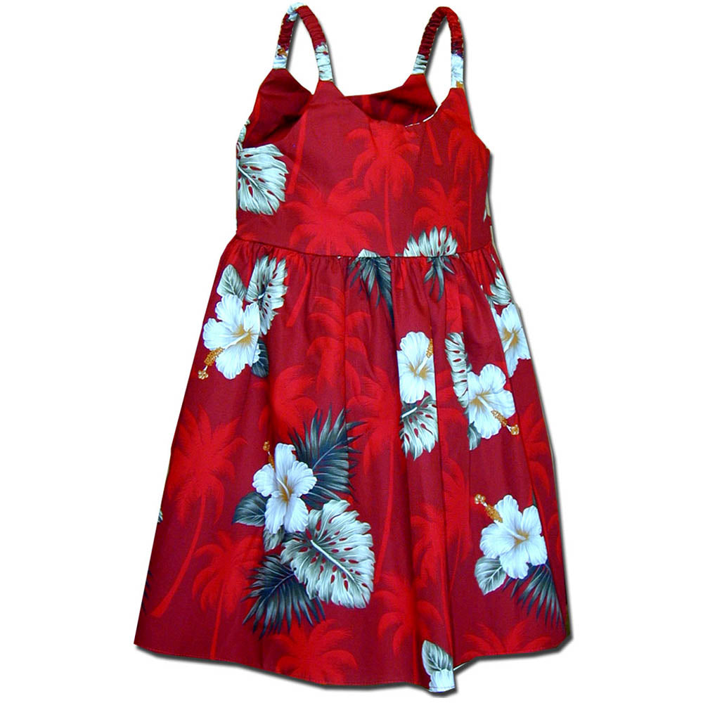 Kilauea Red Girl's Bungee Dress AlohaFunWear.com Kilauea Red Girl's Bungee Dress AlohaFunWear.com