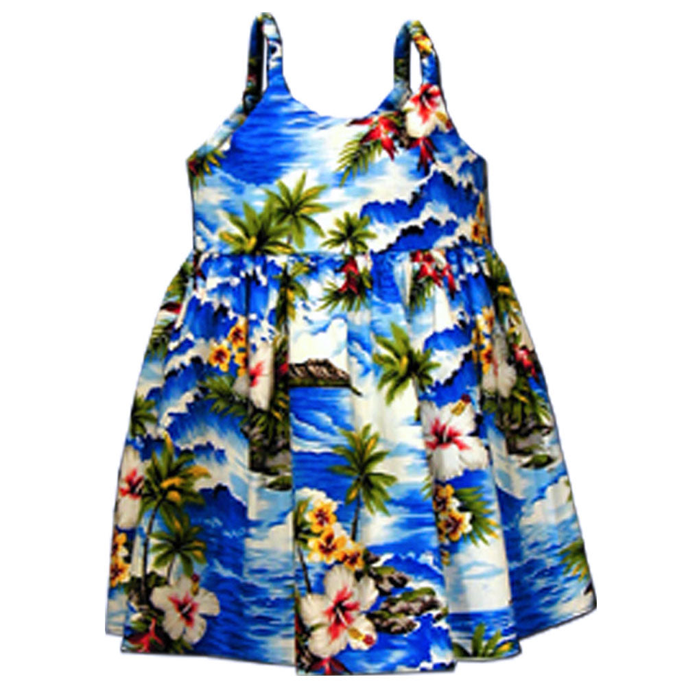 Diamond Head Beach Blue Girl's Bungee Dress