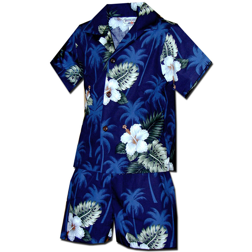 Kilauea Navy Boy's Cabana Set