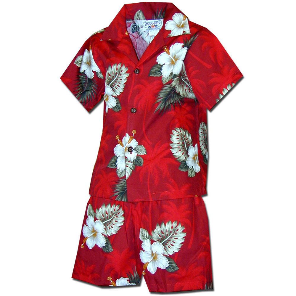 Kilauea Red Boy's Cabana Set
