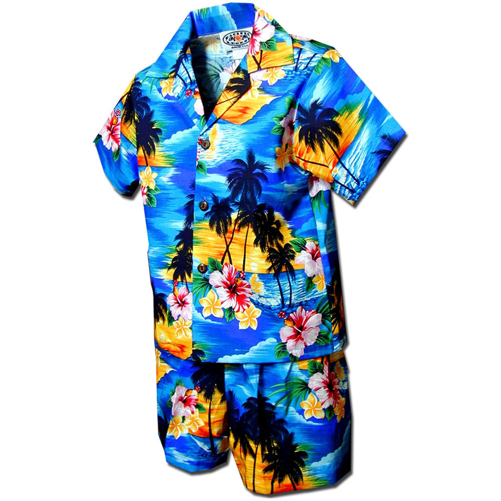 Merchize Blue Flame Hawaiian Shirt