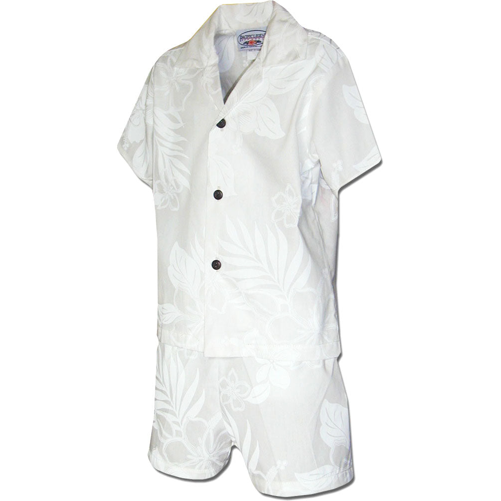Wedding Flower Boy's Hawaiian Shirt and Shorts