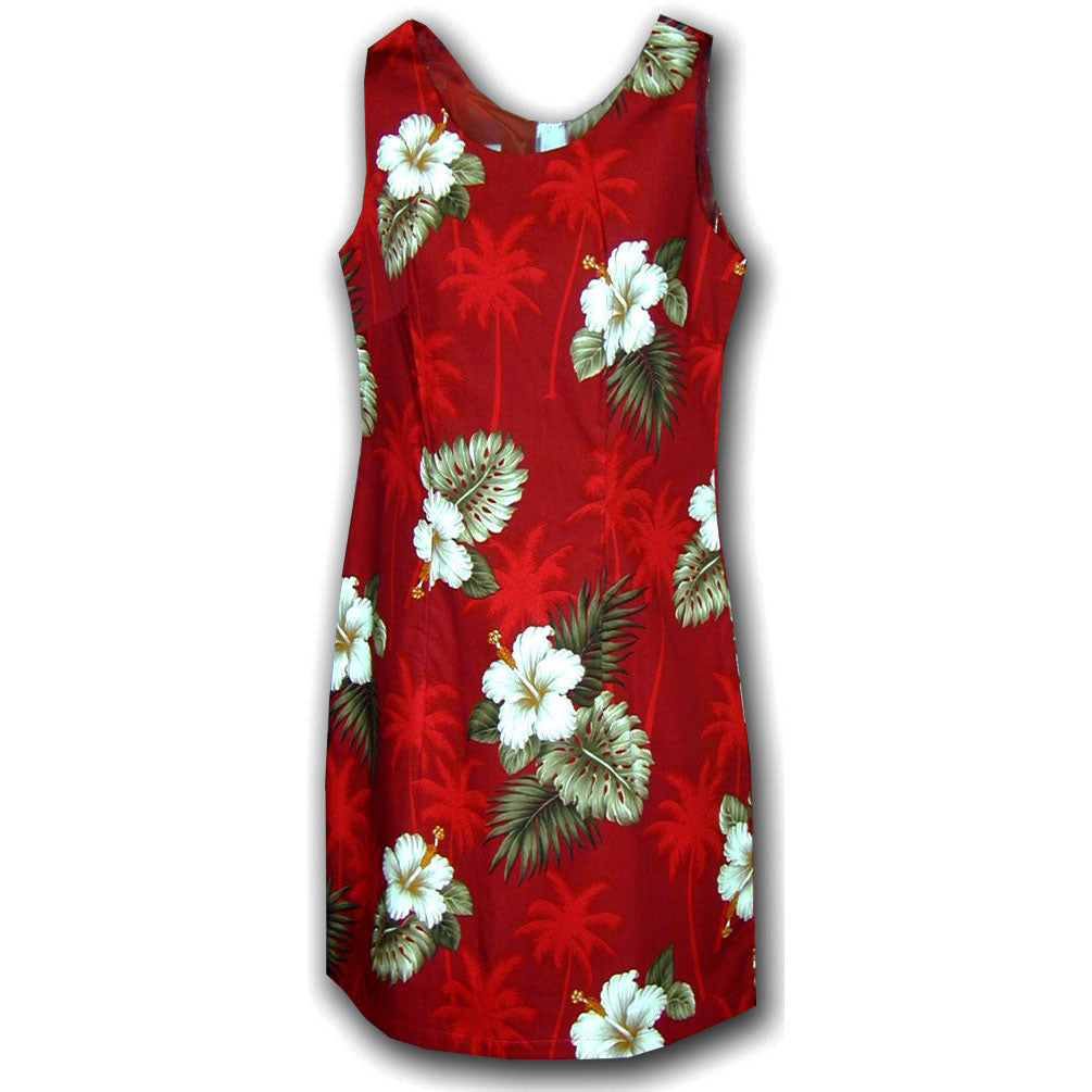 Pacific Legend - Kilauea Red Short Tank Dress - Women's Hawaiian Dress Pacific Legend - Kilauea Red Short Tank Dress - Women's Hawaiian Dress