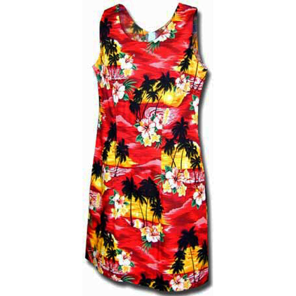 Diamond Head Sunset Red Short Tank Dress