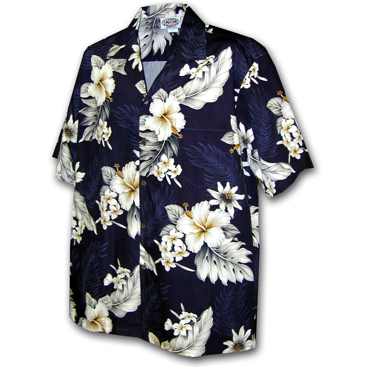 Floral Womens Blue Plumeria Hawaiian Shirt Hawaiian Outfit Women