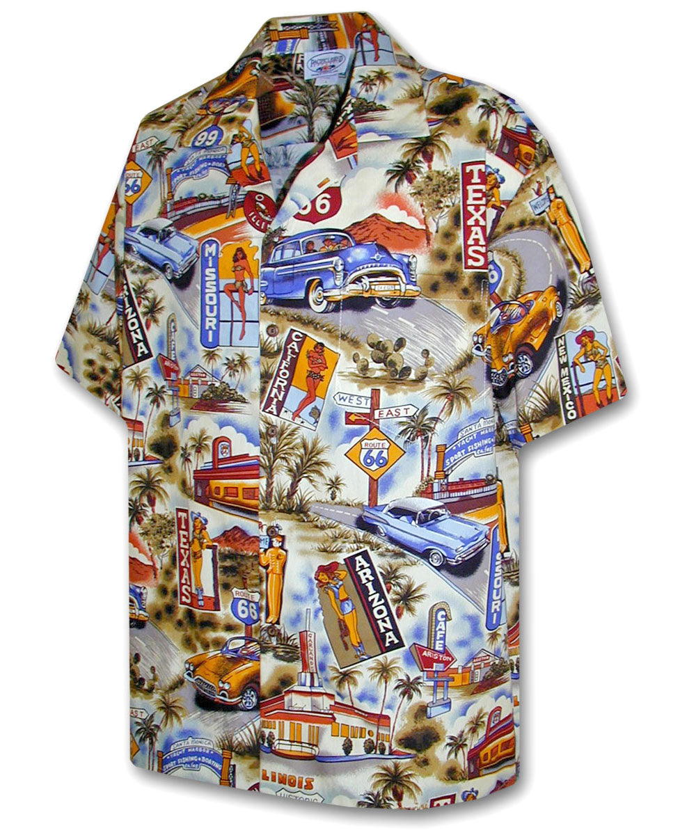 Scenic Route 66 Sand Hawaiian Shirt