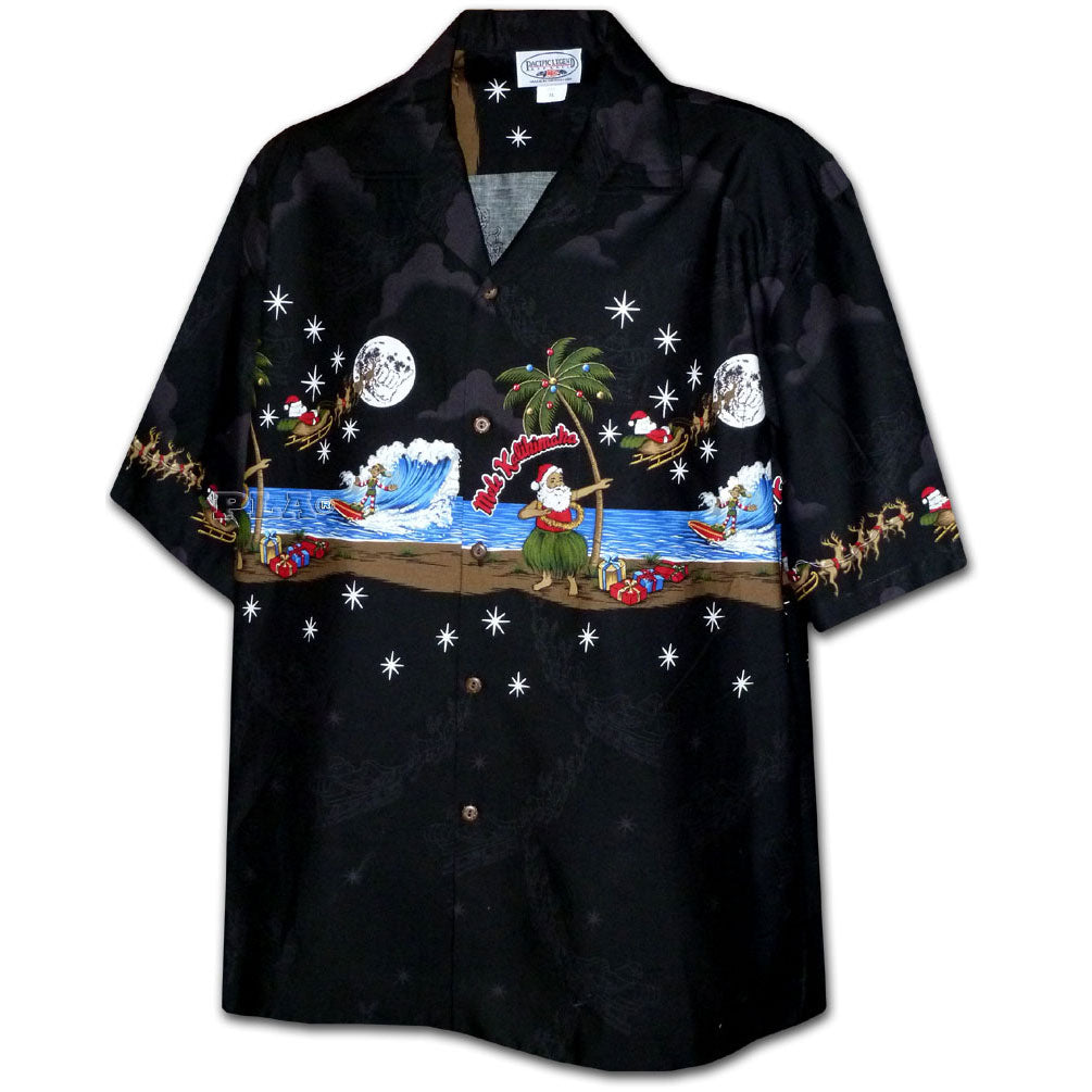 Santa Does Hula Hawaiian Shirt