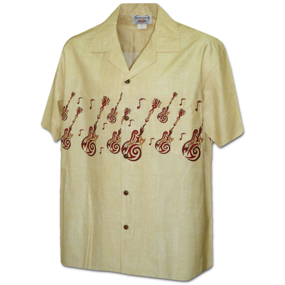 Rock Star Trip Khaki Hawaiian Shirt