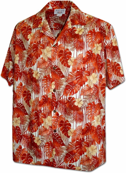 Pacific Legend Hibiscus Rainforest Pink Hawaiian Shirt Small