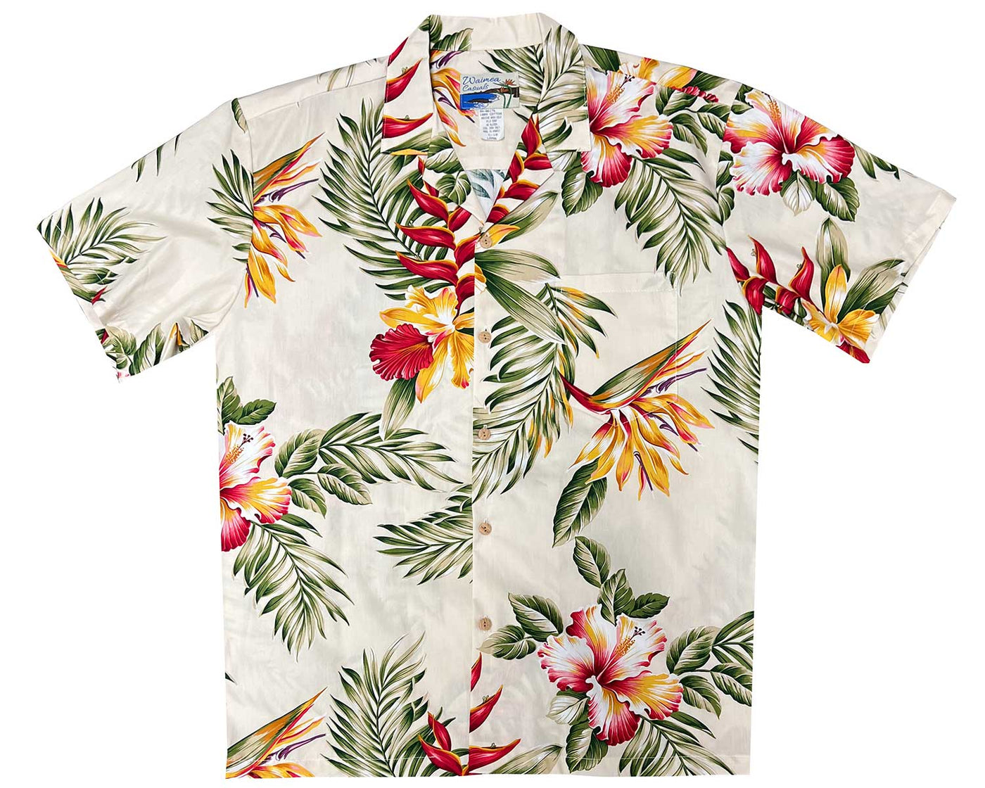Orchid Paradise Beige Hawaiian Shirt