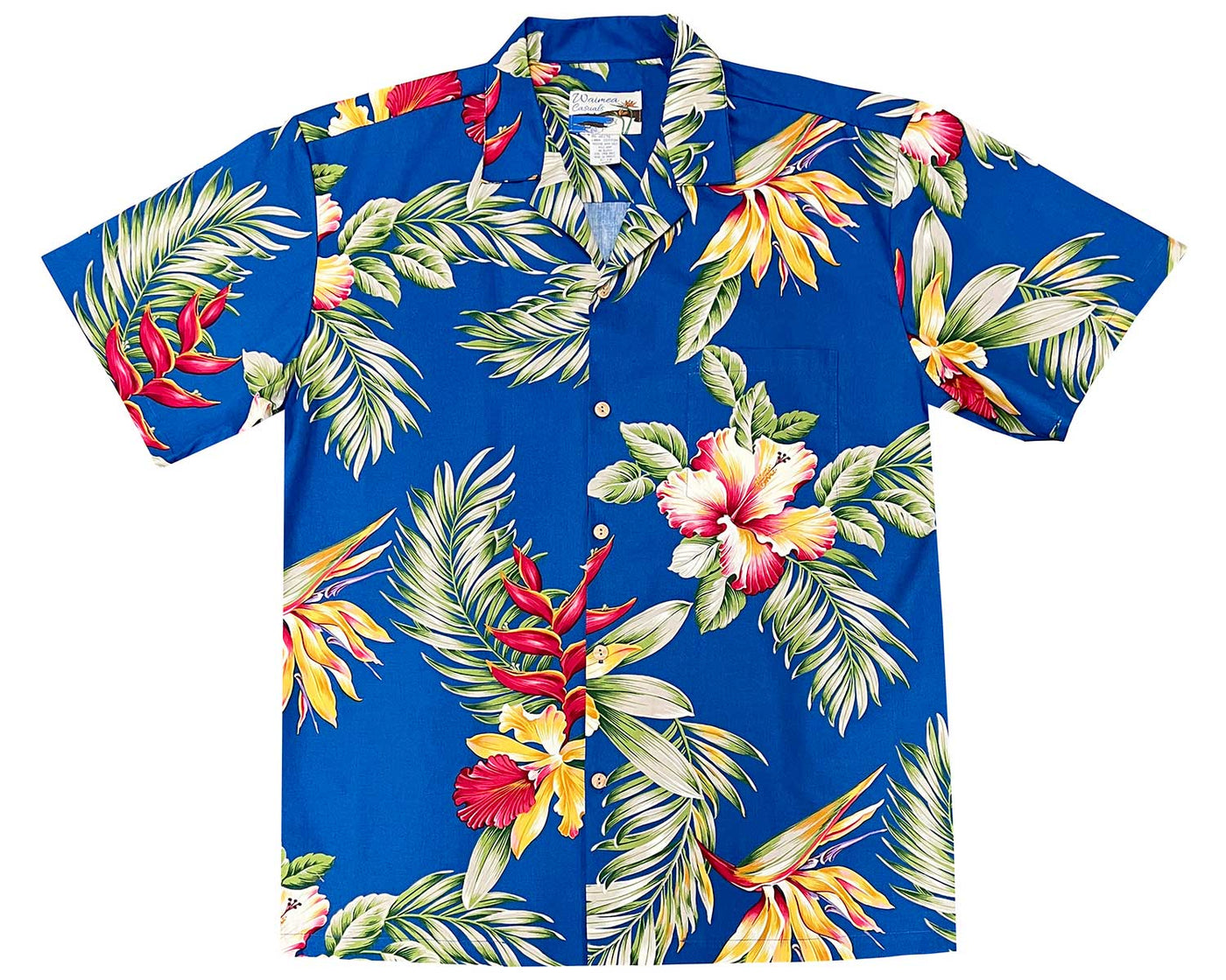 Orchid Paradise Blue Hawaiian Shirt