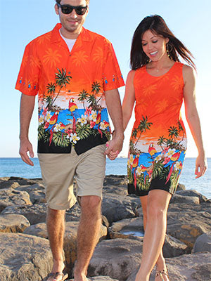 Parrot Island Hawaiian Shirts and Dresses