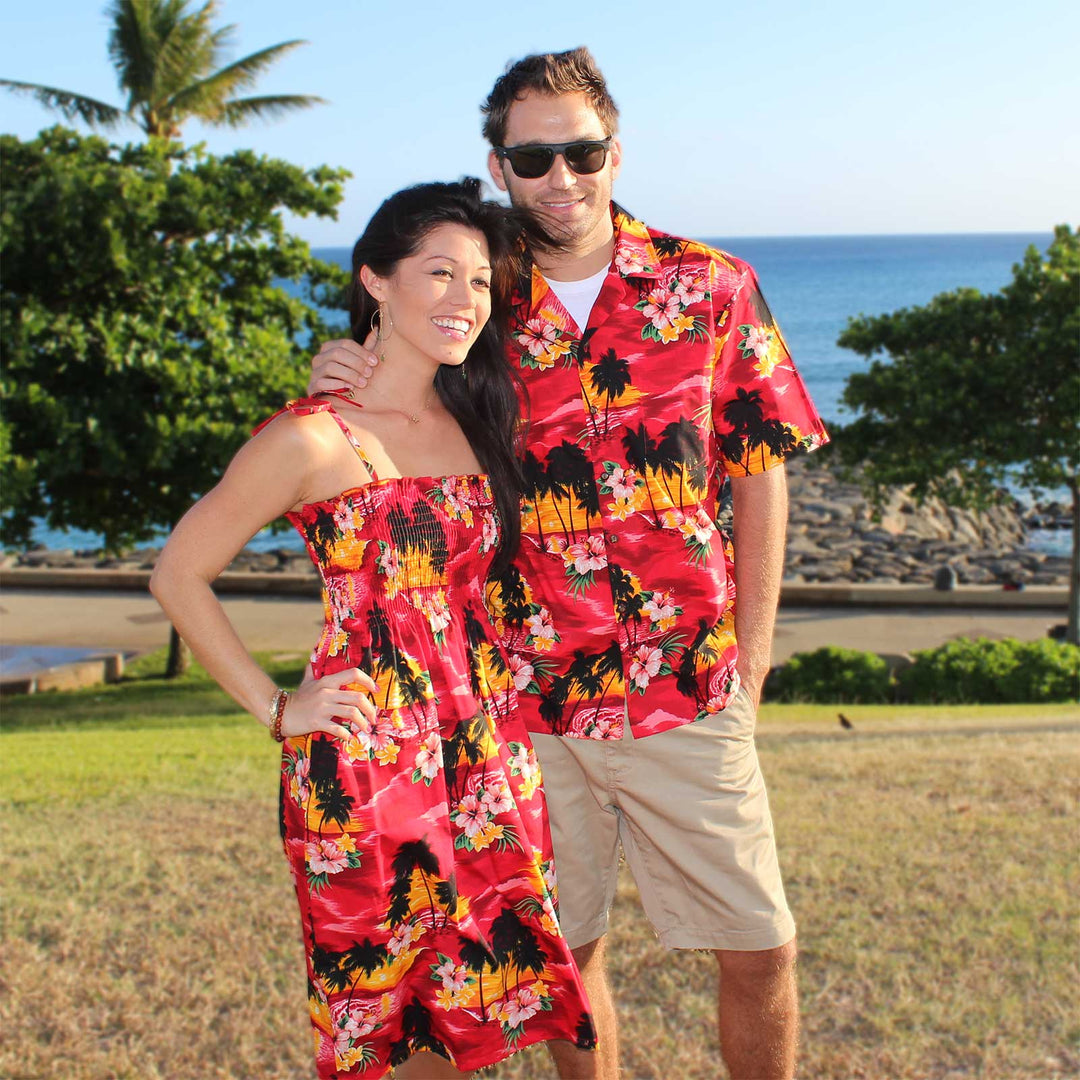 Diamond Head Sunset Matching Shirts and Dresses