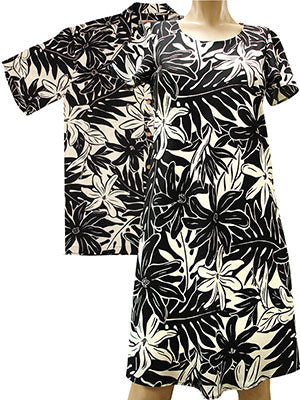 Tahitian Garden Matching Hawaiian Shirts and Dresses