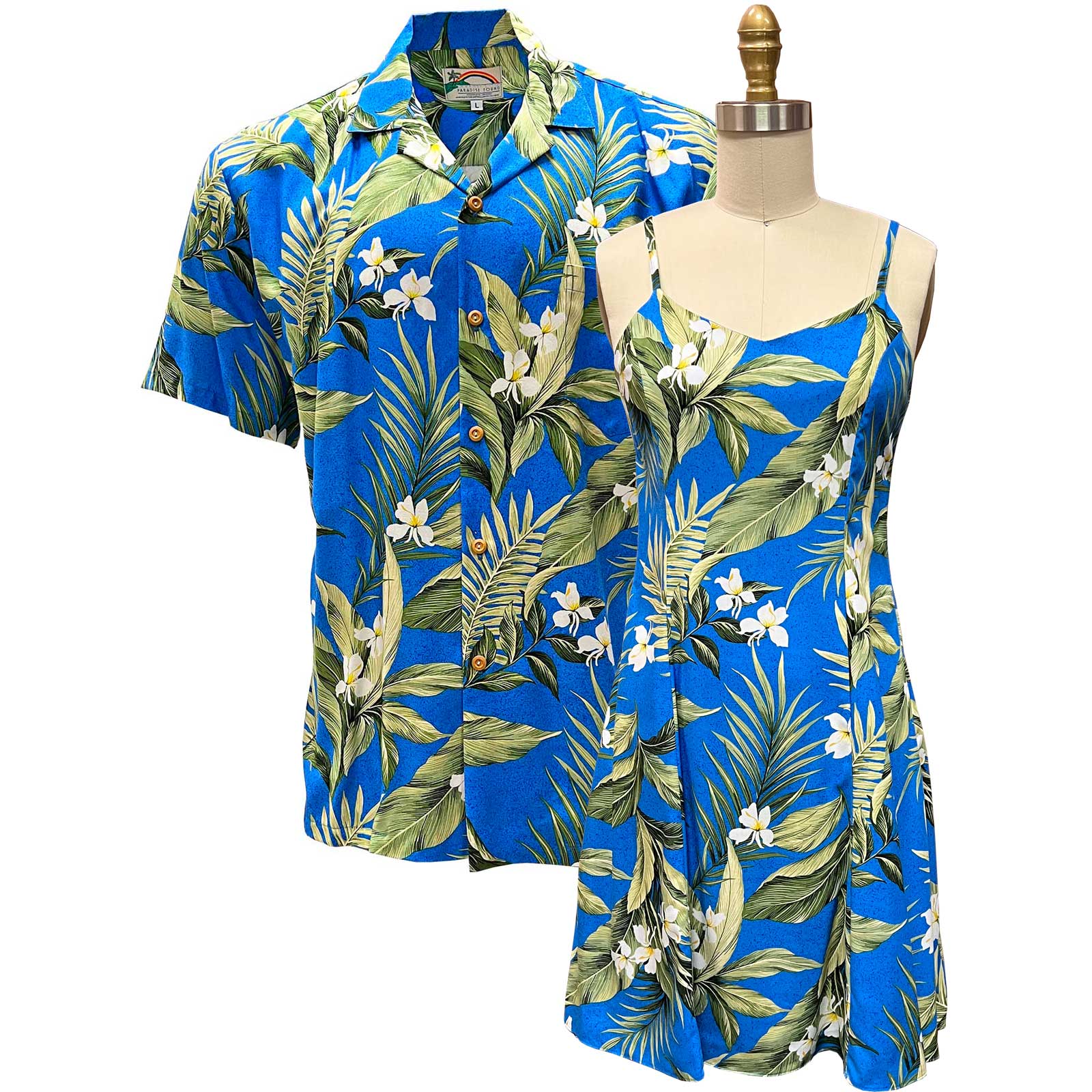 White Ginger Hawaiian Shirts And Dresses AlohaFunWear Com   Set White Ginger Jade 