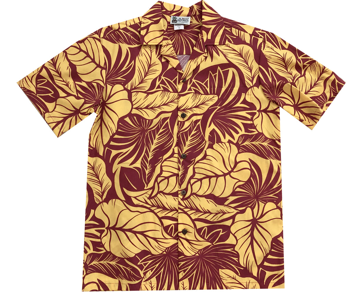 Island Harmony Yellow Hawaiian Shirt