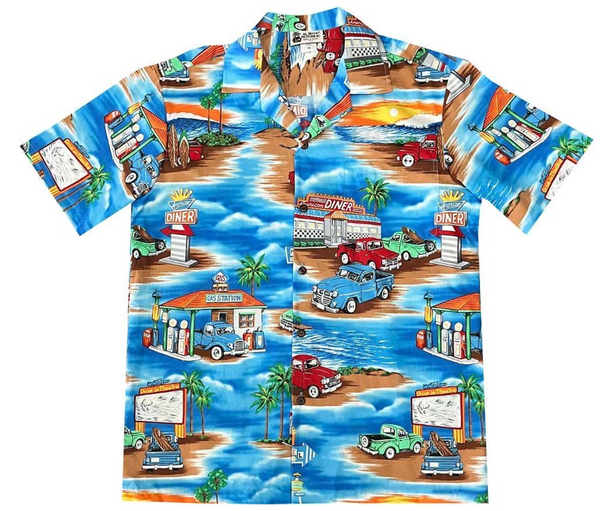 Classic Moments Blue Hawaiian Shirt