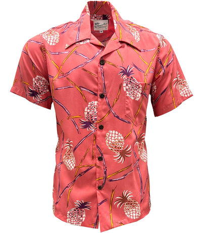 Retro Pineapple Bamboo - Coral