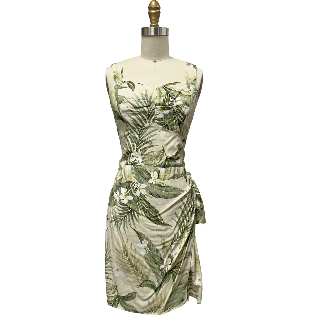 White Ginger Khaki Sarong Dress 2XL By Paradise Found White Ginger Khaki Sarong Dress 2XL By Paradise Found