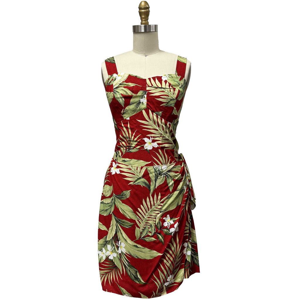 White Ginger Red Sarong Dress – AlohaFunWear.com
