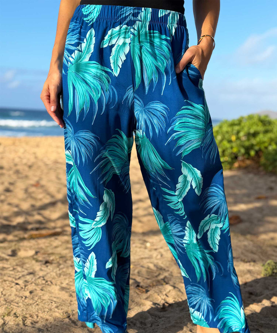 Fan Palm Resort Pants - Tropic Blue