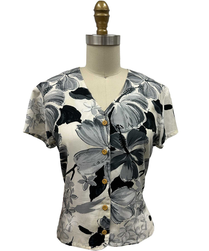 Hibiscus Watercolor Flower Hawaiian Print Women's Golf Shirts