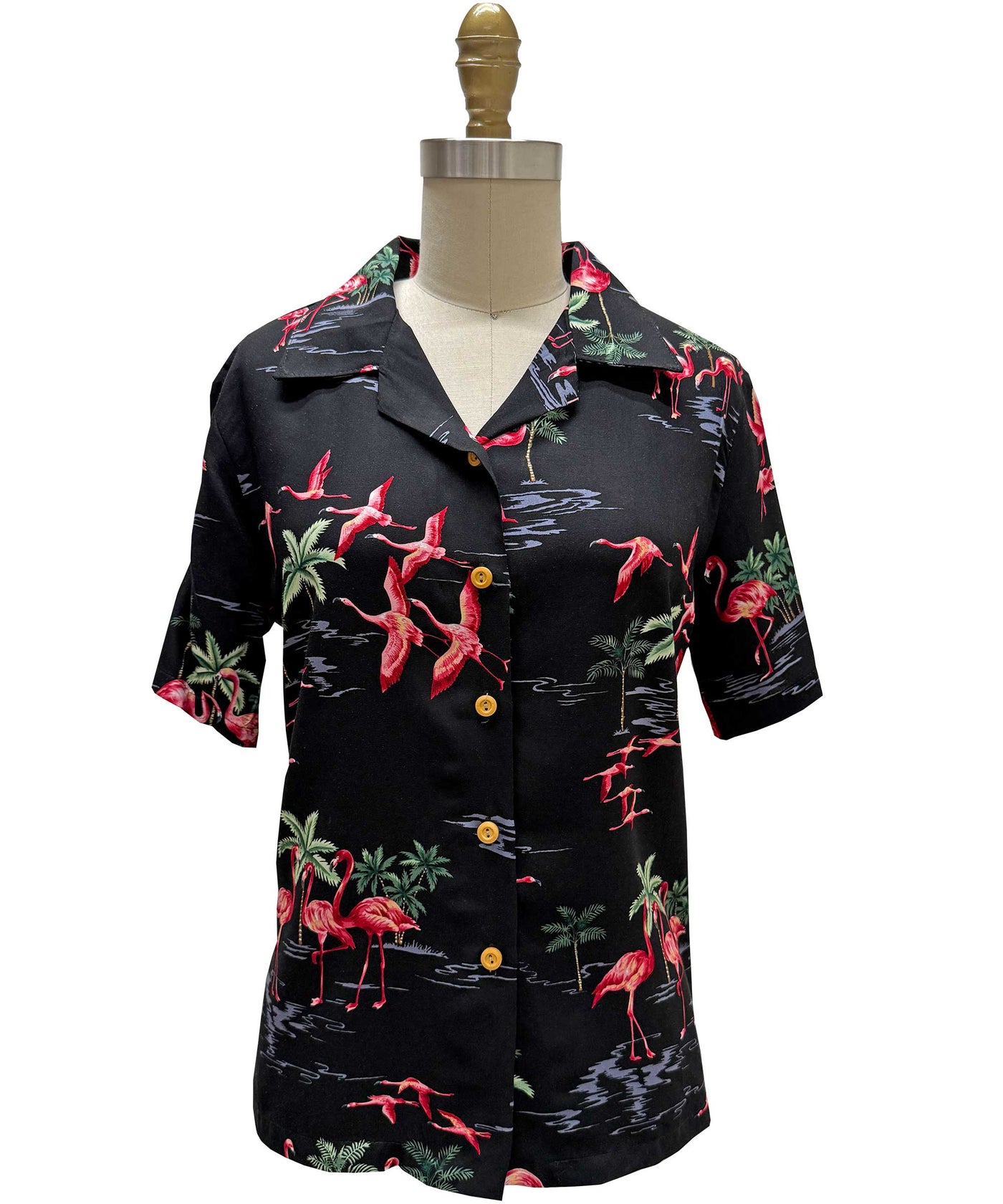 Women's Fine Flamingos Midnight Camp Shirt