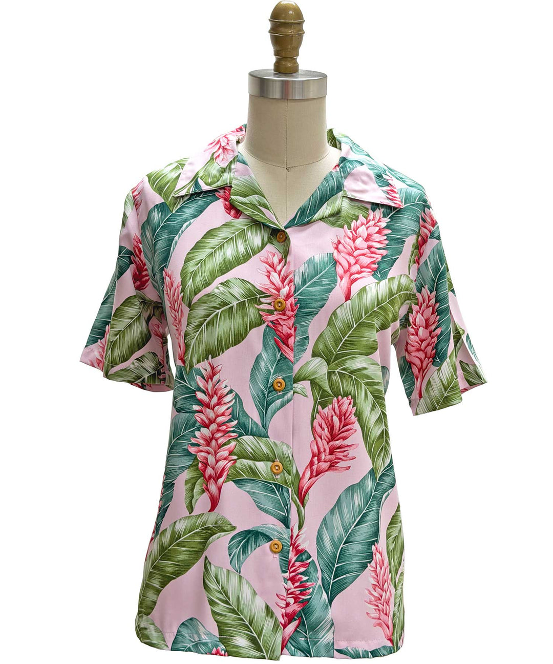 Women's Red Ginger Camp Shirt - Pink