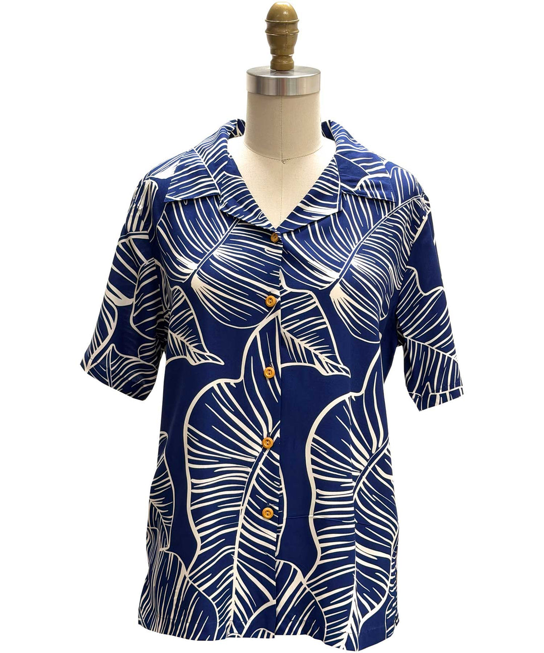 Women's Taro Leaf Camp Shirt - Navy