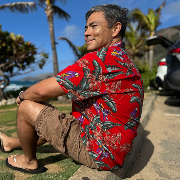 Cotton Jungle Bird (Magnum PI) - Red