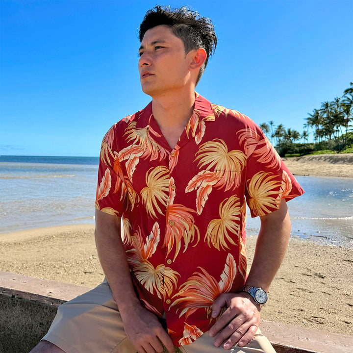 Fan Palm - Dusty Red