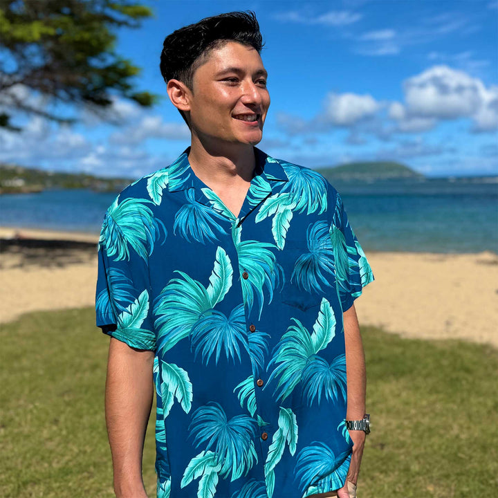 Fan Palm - Midnight Blue