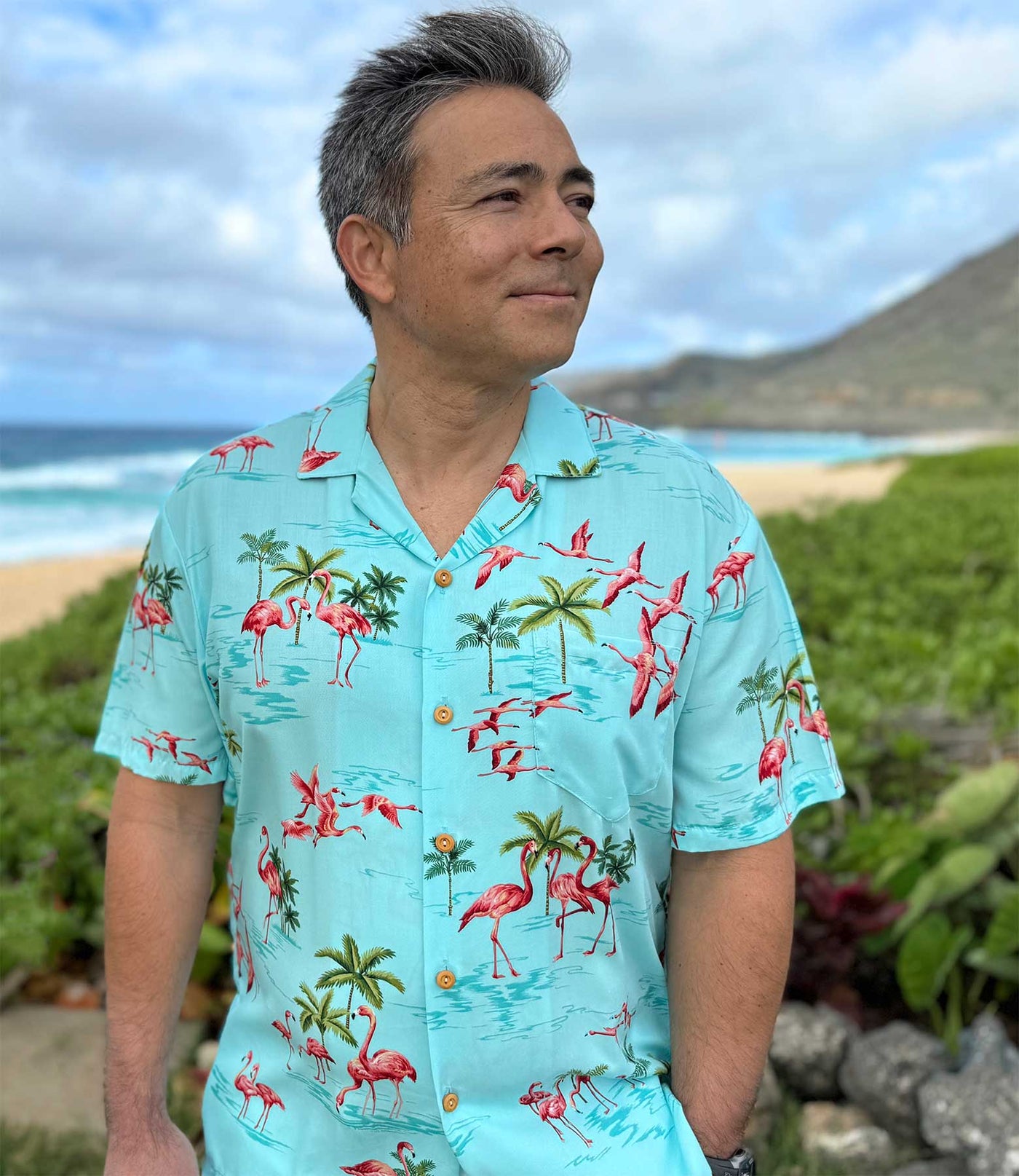 Fine Flamingos Lagoon Hawaiian Shirt